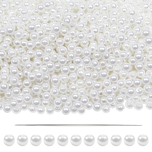 TOAOB 1000 Stück Bastelperlen Weiß 4 mm Acrylperlen mit Loch Runde Perlen zum Auffädeln für DIY Schmuckherstellung Armbänder Halsketten Kleidung Basteln TOAOB 1000 Stück Bastelperlen Weiß 4 mm Acrylperlen mit Loch Runde Perlen zum Auffädeln für DIY Schmuckherstellung Armbänder Halsketten Kleidung Basteln von TOAOB THE ONE AND ONLY BABY