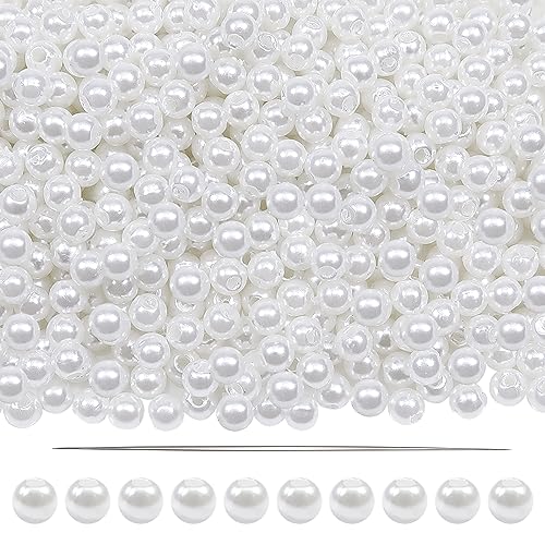 TOAOB 1000 Stück Bastelperlen Weiß 6 mm Acrylperlen mit Loch Runde Perlen zum Auffädeln für DIY Schmuckherstellung Armbänder Halsketten Kleidung Basteln TOAOB 1000 Stück Bastelperlen Weiß 6 mm Acrylperlen mit Loch Runde Perlen zum Auffädeln für DIY Schmuckherstellung Armbänder Halsketten Kleidung Basteln von TOAOB THE ONE AND ONLY BABY