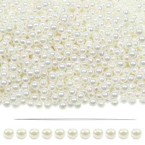 TOAOB 1000 Stück Bastelperlen Beige 4 mm Acrylperlen mit Loch Runde Perlen zum Auffädeln für DIY Schmuckherstellung Armbänder Halsketten Kleidung Basteln TOAOB 1000 Stück Bastelperlen Beige 4 mm Acrylperlen mit Loch Runde Perlen zum Auffädeln für DIY Schmuckherstellung Armbänder Halsketten Kleidung Basteln von TOAOB THE ONE AND ONLY BABY