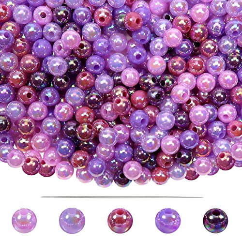 TOAOB 1000 Stück Bastelperlen Lila Serie 6 mm Acrylperlen mit Loch Runde Perlen zum Auffädeln für DIY Schmuckherstellung Armbänder Halsketten Kleidung Basteln TOAOB 1000 Stück Bastelperlen Lila Serie 6 mm Acrylperlen mit Loch Runde Perlen zum Auffädeln für DIY Schmuckherstellung Armbänder Halsketten Kleidung Basteln von TOAOB THE ONE AND ONLY BABY