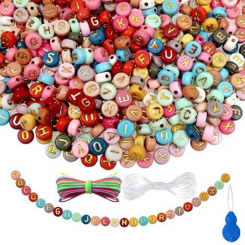 TOAOB 1000 Stück A Bis Z Buchstabenperlen zum Auffädeln 4 x 7 mm Bunt Letter Beads Kit Acryl Alphabet Perlen mit 20M Elastisches Seil für Armbänder Halsketten Schmuck DIY Herstellung TOAOB 1000 Stück A Bis Z Buchstabenperlen zum Auffädeln 4 x 7 mm Bunt Letter Beads Kit Acryl Alphabet Perlen mit 20M Elastisches Seil für Armbänder Halsketten Schmuck DIY Herstellung von TOAOB THE ONE AND ONLY BABY