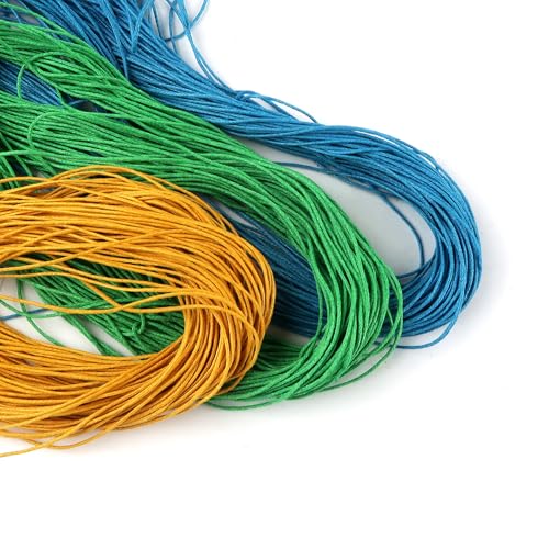 TOAOB 105 Meters Gewachste Tiefgelb Tiefgrün Tiefblau Wachsband Baumwollkordel Durchmesser 1mm für Schmuckherstellung DIY Handwerk Machen TOAOB 105 Meters Gewachste Tiefgelb Tiefgrün Tiefblau Wachsband Baumwollkordel Durchmesser 1mm für Schmuckherstellung DIY Handwerk Machen von TOAOB THE ONE AND ONLY BABY