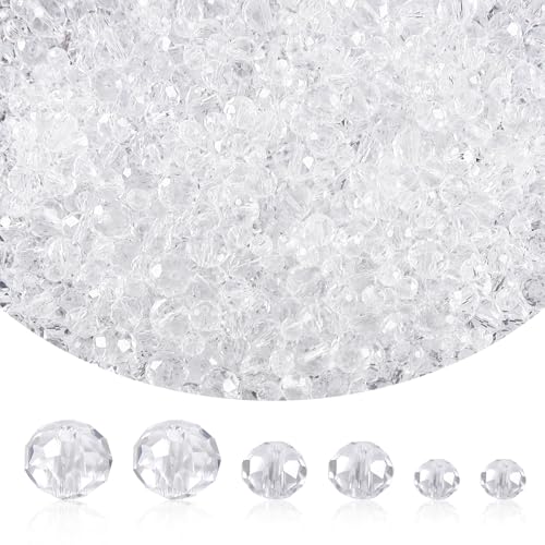TOAOB 1060 Stück Perlen für Armbänder Facettenperlen Transparente Farbe 4 mm 6 mm 8 mm Rund Glaskristall Perlen Facettierte Glasperlen Halskette Ohrringe Schmuckherstellung TOAOB 1060 Stück Perlen für Armbänder Facettenperlen Transparente Farbe 4 mm 6 mm 8 mm Rund Glaskristall Perlen Facettierte Glasperlen Halskette Ohrringe Schmuckherstellung von TOAOB THE ONE AND ONLY BABY