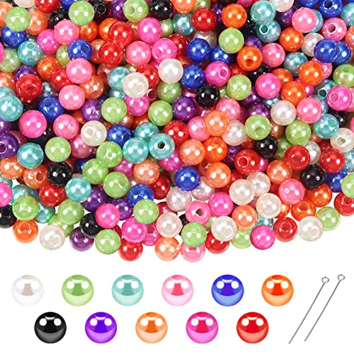 TOAOB 1100 Stück 11 Farben gemischte runde ABS Kunstperlen 5 mm für Schmuckherstellung von TOAOB THE ONE AND ONLY BABY