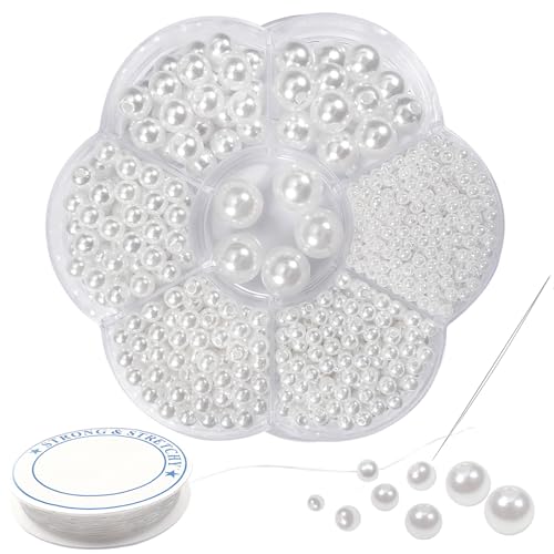 TOAOB 1160 Stück Weiß Kunstperle Runde Perlen mit Loch zum Auffädeln set Schmuck Perlen Pearls for Jewelry Making 3mm 4mm 5mm 6mm 8mm 10mm 12mm für Dekorieren Kleidung Halsketten Armbänder TOAOB 1160 Stück Weiß Kunstperle Runde Perlen mit Loch zum Auffädeln set Schmuck Perlen Pearls for Jewelry Making 3mm 4mm 5mm 6mm 8mm 10mm 12mm für Dekorieren Kleidung Halsketten Armbänder von TOAOB THE ONE AND ONLY BABY