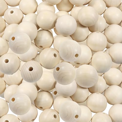 TOAOB 120 Stück Holzperlen Groß Holzperlen zum Auffädeln Natur Holzkugeln mit Loch 16mm Runde Lose Spacer Perlen für Makramee Basteln DIY Schmuck Armband TOAOB 120 Stück Holzperlen Groß Holzperlen zum Auffädeln Natur Holzkugeln mit Loch 16mm Runde Lose Spacer Perlen für Makramee Basteln DIY Schmuck Armband von TOAOB THE ONE AND ONLY BABY