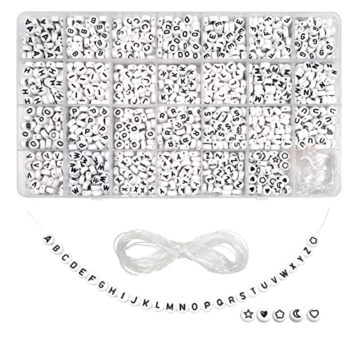 TOAOB 1440 Stück Buchstabenperlen zum Armbänder 4x7mm Schwarz A-Z Buchstaben Perlen Set Rund Buchstabenperlen für Auffädeln Alphabet Perlen für Schmuckherstellung DIY Armbänder Halsketten Handwerk TOAOB 1440 Stück Buchstabenperlen zum Armbänder 4x7mm Schwarz A-Z Buchstaben Perlen Set Rund Buchstabenperlen für Auffädeln Alphabet Perlen für Schmuckherstellung DIY Armbänder Halsketten Handwerk von TOAOB THE ONE AND ONLY BABY