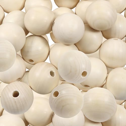 TOAOB 16 Stück Holzperlen Groß Holzperlen zum Auffädeln Natur Holzkugeln mit Loch 40mm Runde Lose Spacer Perlen für Makramee Basteln DIY Schmuck Armband TOAOB 16 Stück Holzperlen Groß Holzperlen zum Auffädeln Natur Holzkugeln mit Loch 40mm Runde Lose Spacer Perlen für Makramee Basteln DIY Schmuck Armband von TOAOB THE ONE AND ONLY BABY
