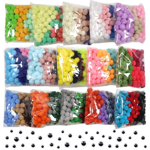 TOAOB 1900 Stück Bunte Pompons zum Basteln 1cm Filzkugeln 45 Farben Klein Pom Poms Deko Flauschigen Plüsch set Bälle Kunst Bommel für Lustige DIY Kreative Handwerk TOAOB 1900 Stück Bunte Pompons zum Basteln 1cm Filzkugeln 45 Farben Klein Pom Poms Deko Flauschigen Plüsch set Bälle Kunst Bommel für Lustige DIY Kreative Handwerk von TOAOB THE ONE AND ONLY BABY