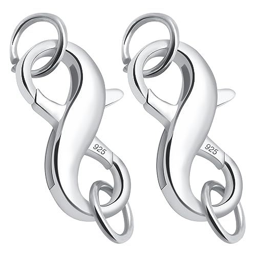 TOAOB 2 Stück Hummer Verschluss 925 Sterling Silber Doppelte Öffnung Hummerverschluss Schloss Halskette Doppel Kettenverschluss Schmuckverschluss für Armband Halsketten Schmuck Handwerk TOAOB 2 Stück Hummer Verschluss 925 Sterling Silber Doppelte Öffnung Hummerverschluss Schloss Halskette Doppel Kettenverschluss Schmuckverschluss für Armband Halsketten Schmuck Handwerk von TOAOB THE ONE AND ONLY BABY