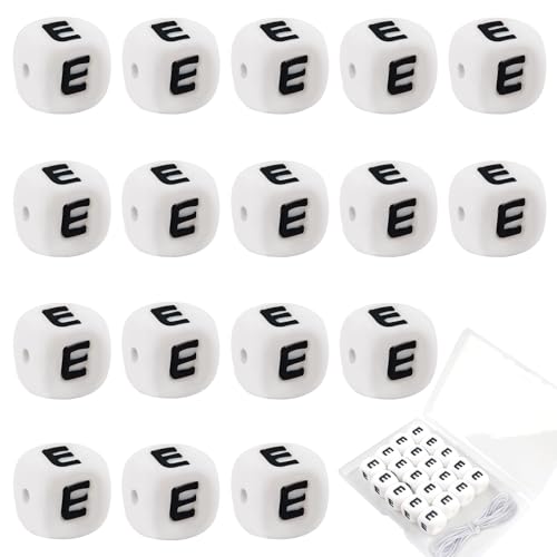 TOAOB 20 Stück Buchstabenperlen aus Silikon für Armbänder 12 mm Würfel Schwarz Alphabet und Perlen und 2 m Faden für Halsketten Modeschmuck DIY Phone Ketten Schlüsselanhänger TOAOB 20 Stück Buchstabenperlen aus Silikon für Armbänder 12 mm Würfel Schwarz Alphabet und Perlen und 2 m Faden für Halsketten Modeschmuck DIY Phone Ketten Schlüsselanhänger von TOAOB THE ONE AND ONLY BABY