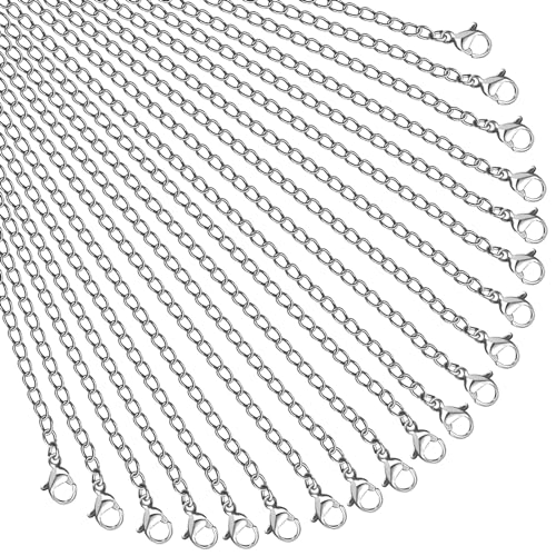 TOAOB 20 Stück Edelstahl Halskette 45cm Bordsteinketten mit Karabinerverschluss Gliederkette Silber Edelstahlkette Mit Hummerverschlüssen Bulk Schlangenkette für Schmuckherstellung Handwerk Anhänger TOAOB 20 Stück Edelstahl Halskette 45cm Bordsteinketten mit Karabinerverschluss Gliederkette Silber Edelstahlkette Mit Hummerverschlüssen Bulk Schlangenkette für Schmuckherstellung Handwerk Anhänger von TOAOB THE ONE AND ONLY BABY