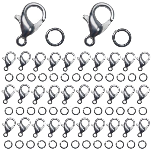 TOAOB 200 Stück Hellschwarz Karabinerverschluss Offenem Sprungringsatz Ketten Verschluss 12 x 6 mm und Biegeringe 5 mm Schmuckverschlüsse Verschlüsse für Halsketten Bastelzubehör Schmuckherstellung TOAOB 200 Stück Hellschwarz Karabinerverschluss Offenem Sprungringsatz Ketten Verschluss 12 x 6 mm und Biegeringe 5 mm Schmuckverschlüsse Verschlüsse für Halsketten Bastelzubehör Schmuckherstellung von TOAOB THE ONE AND ONLY BABY