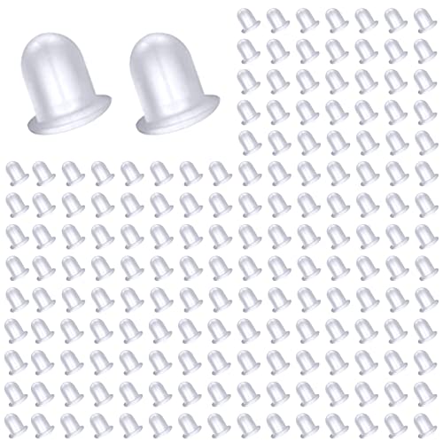 TOAOB 200 Stück Ohrring Stopper Kunststoff Silikon Klar Ohrstopper Ohrstecker Verschlüsse 5 x 4 mm Ohrringverschlüsse für Schmuckherstellung Ohrhaken Ohrringe Machen von TOAOB THE ONE AND ONLY BABY
