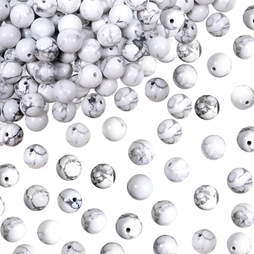 TOAOB 25 Stück 12 mm Natürliche Weißer Türkis Edelstein Perlen Runde Lose Perlen mit Loch zum Schmuck Basteln Auffädeln DIY Armband Halsketten Schmuckherstellung TOAOB 25 Stück 12 mm Natürliche Weißer Türkis Edelstein Perlen Runde Lose Perlen mit Loch zum Schmuck Basteln Auffädeln DIY Armband Halsketten Schmuckherstellung von TOAOB THE ONE AND ONLY BABY