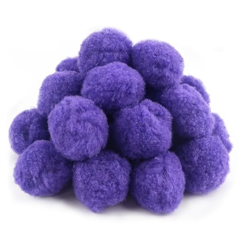 TOAOB 30 Stück Pompons zum Basteln Groß 5 cm Dunkle Lila Pompom Flauschigen Plüsch set Bälle Kunst Bommel für Dekorieren Verzieren Nähen DIY Lustige Kreativen Handwerk von TOAOB THE ONE AND ONLY BABY