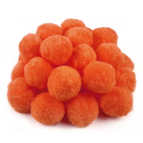 TOAOB 30 Stück Pompons zum Basteln Groß 5 cm Orange Pompom Flauschigen Plüsch set Bälle Kunst Bommel für Dekorieren Verzieren Nähen DIY Lustige Kreativen Handwerk von TOAOB THE ONE AND ONLY BABY