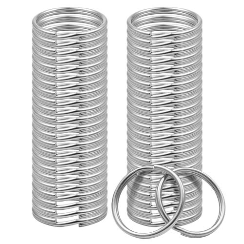 TOAOB 30 Stück Schlüsselanhänger Ring Doppelschlaufen Schlüsselringe Edelstahl 20mm Runde Schlüsselringe Set für Schlüssel und Anderes Handwerk von TOAOB THE ONE AND ONLY BABY