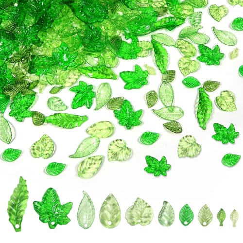 TOAOB 300 Stück Grün Acryl Blatt Perlen Anhänger Transparent Blumenperlen für Schmuckherstellung Armbänder Basteln Ohrringe Halsketten TOAOB 300 Stück Grün Acryl Blatt Perlen Anhänger Transparent Blumenperlen für Schmuckherstellung Armbänder Basteln Ohrringe Halsketten von TOAOB THE ONE AND ONLY BABY