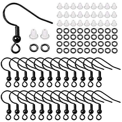 TOAOB 300 Stück Ohrringe Selber Machen Set Schwarz mit 925 Versilbert Silber Ohrhaken Ohrring Verschlüsse und Biegeringe Schmuck Basteln Zubehör für DIY Ohrhänger Schmuckherstellung TOAOB 300 Stück Ohrringe Selber Machen Set Schwarz mit 925 Versilbert Silber Ohrhaken Ohrring Verschlüsse und Biegeringe Schmuck Basteln Zubehör für DIY Ohrhänger Schmuckherstellung von TOAOB THE ONE AND ONLY BABY