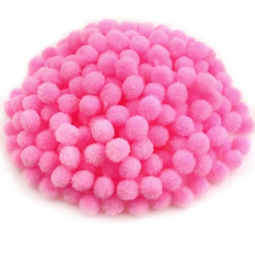 TOAOB 300 Stück Pompons 10 mm Klein Rosa Pompom Flauschigen Plüsch set Bälle Kunst Bommel für Lustige DIY Kreative Handwerk von TOAOB THE ONE AND ONLY BABY