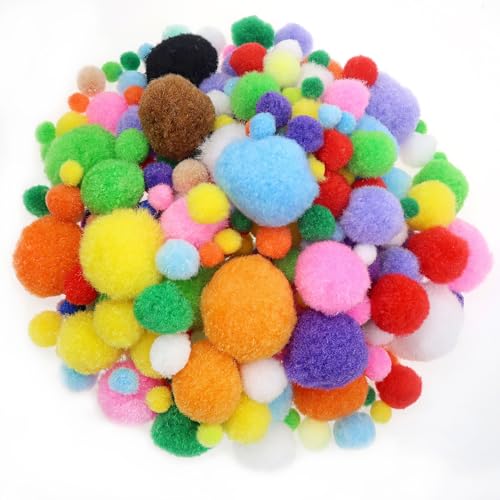 TOAOB 300 Stück Pompons 10mm bis 40mm Bunte Pompom Flauschigen Plüsch set Bälle Kunst Bommel für Lustige DIY Kreative Handwerk TOAOB 300 Stück Pompons 10mm bis 40mm Bunte Pompom Flauschigen Plüsch set Bälle Kunst Bommel für Lustige DIY Kreative Handwerk von TOAOB THE ONE AND ONLY BABY