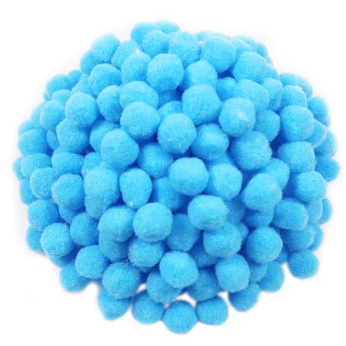 TOAOB 300 Stück Pompons 20 mm Klein Blau Pompom Flauschigen Plüsch set Bälle Kunst Bommel für Lustige DIY Kreative Handwerk von TOAOB THE ONE AND ONLY BABY