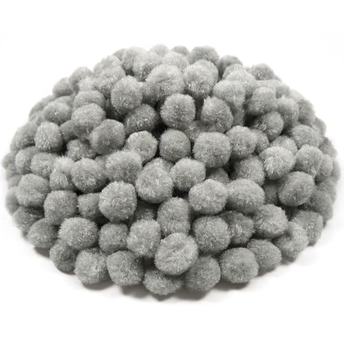 TOAOB 300 Stück Pompons 20mm Grau Pompom Flauschigen Plüsch Set Bälle Kunst Bommel für Lustige DIY Kreative Handwerk von TOAOB THE ONE AND ONLY BABY