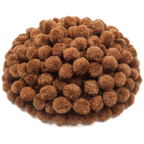 TOAOB 300 Stück Pompons 20mm Hellbraun Pompom Flauschigen Plüsch set Bälle Kunst Bommel für Lustige DIY Kreative Handwerk von TOAOB THE ONE AND ONLY BABY