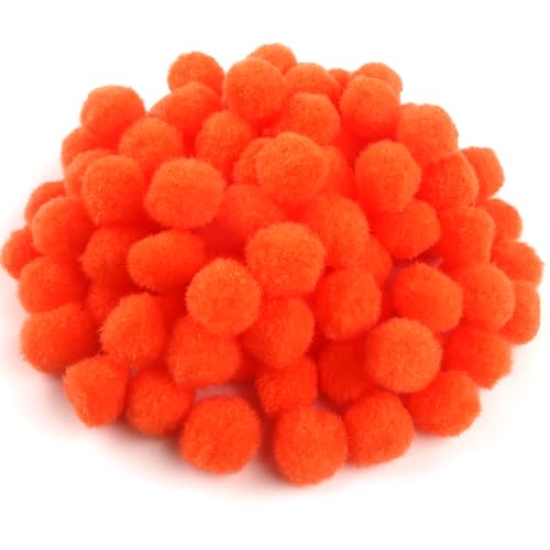 TOAOB 300 Stück Pompons Orange 25 mm Pompom Flauschigen Plüsch Set Bälle Kunst Bommel für Lustige DIY Kreative Handwerk von TOAOB THE ONE AND ONLY BABY