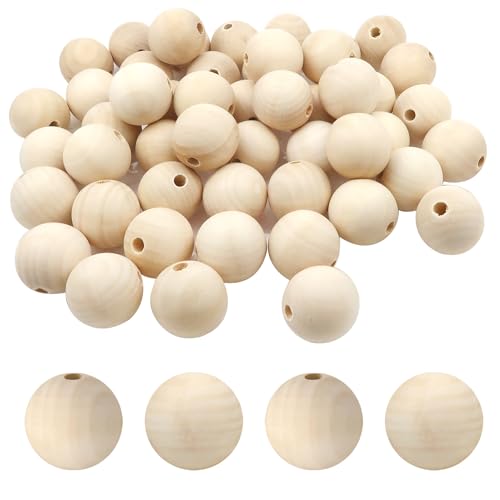 TOAOB 35mm 50 Stück Holzperlen Runde Natürliche Lose Spacer Perlen für DIY Schmuck Herstellung TOAOB 35mm 50 Stück Holzperlen Runde Natürliche Lose Spacer Perlen für DIY Schmuck Herstellung von TOAOB THE ONE AND ONLY BABY
