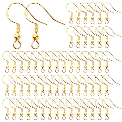 TOAOB 50 Stück 18 mm Ohrhänger 925 Silber Golden Ohrhaken Ohrring Haken Hypoallergene Ohrhaken Ohrringe Zubehör mit Perlen und Spule für DIY Ohrhänger Schmuckherstellun TOAOB 50 Stück 18 mm Ohrhänger 925 Silber Golden Ohrhaken Ohrring Haken Hypoallergene Ohrhaken Ohrringe Zubehör mit Perlen und Spule für DIY Ohrhänger Schmuckherstellun von TOAOB THE ONE AND ONLY BABY