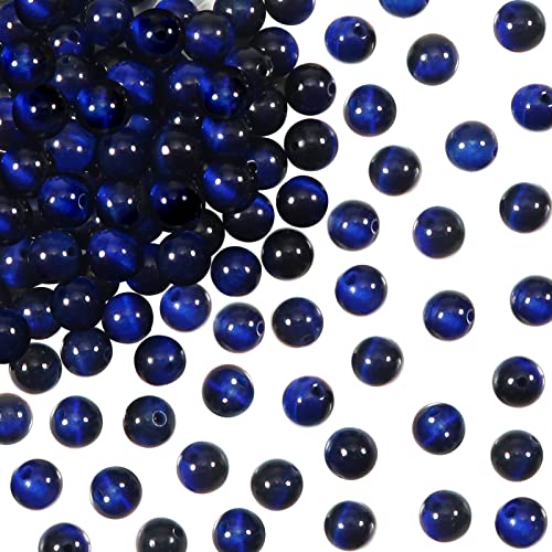 TOAOB 50 Stück 8mm Natürliche Edelstein Perlen Lapislazuli Runde Lose Perlen mit Loch zum Schmuck Basteln Auffädeln DIY Armband Halsketten Schmuckherstellung von TOAOB THE ONE AND ONLY BABY