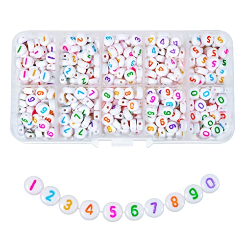 TOAOB 500 Stück Zahlen Perlen zum Auffädeln Mix 0-9 Buchstabenperlen 4x7mm Nummerperlen Arabische Ziffern Bunte Zahlenperlen Spacer Perlen für Schmuckherstellung TOAOB 500 Stück Zahlen Perlen zum Auffädeln Mix 0-9 Buchstabenperlen 4x7mm Nummerperlen Arabische Ziffern Bunte Zahlenperlen Spacer Perlen für Schmuckherstellung von TOAOB THE ONE AND ONLY BABY