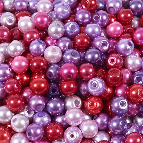 TOAOB 500 Stück 6mm Glasperlen Runde Bunt Perlen für Schmuckherstellung von TOAOB THE ONE AND ONLY BABY