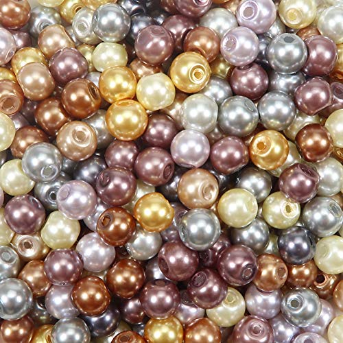TOAOB 500 Stück 6mm Glasperlen Runde Farbmischung Perlen für Schmuckherstellung von TOAOB THE ONE AND ONLY BABY