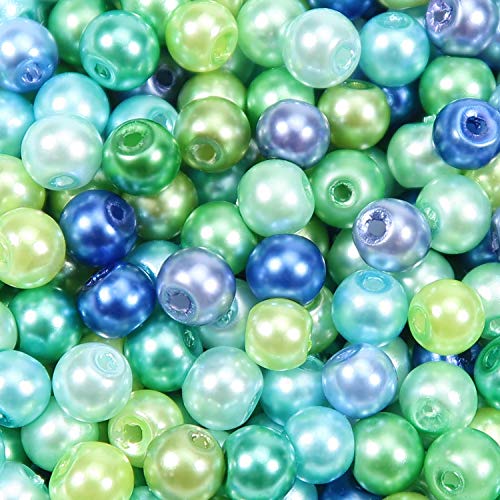TOAOB 500 Stück 6mm Glasperlen Runde Sortierte Mehrfarbig Lose Perlen für Schmuckherstellung von TOAOB THE ONE AND ONLY BABY