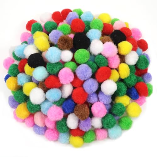 TOAOB 500 Stück Pompons 2 cm Bunte Pompom Flauschigen Plüsch set Bälle Kunst Bommel für Lustige DIY Kreative Handwerk von TOAOB THE ONE AND ONLY BABY