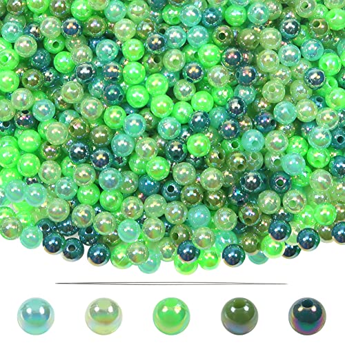 TOAOB 1000 Stück Bastelperlen Grün Serie 6 mm Acrylperlen mit Loch Runde Perlen zum Auffädeln für DIY Schmuckherstellung Armbänder Halsketten Kleidung Basteln TOAOB 1000 Stück Bastelperlen Grün Serie 6 mm Acrylperlen mit Loch Runde Perlen zum Auffädeln für DIY Schmuckherstellung Armbänder Halsketten Kleidung Basteln von TOAOB THE ONE AND ONLY BABY