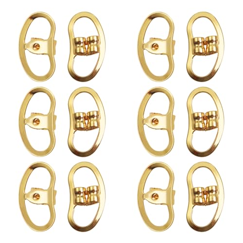 TOAOB 6 Stück Messing 18K Vergoldet Ohrringheber Einstellbare Earring Lifter Backs Golden 7.3x13mm Ohrring Zubehör Verschlüsse Ohrringaufzüge für Schmuckherstellung TOAOB 6 Stück Messing 18K Vergoldet Ohrringheber Einstellbare Earring Lifter Backs Golden 7.3x13mm Ohrring Zubehör Verschlüsse Ohrringaufzüge für Schmuckherstellung von TOAOB THE ONE AND ONLY BABY