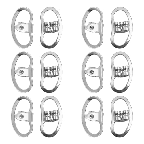 TOAOB 6 Stück Messing 18K Vergoldet Ohrringheber Einstellbare Earring Lifter Backs Silber 7.3x13mm Ohrring Zubehör Verschlüsse Ohrringaufzüge für Schmuckherstellung TOAOB 6 Stück Messing 18K Vergoldet Ohrringheber Einstellbare Earring Lifter Backs Silber 7.3x13mm Ohrring Zubehör Verschlüsse Ohrringaufzüge für Schmuckherstellung von TOAOB THE ONE AND ONLY BABY