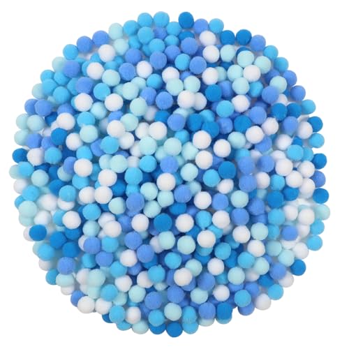 TOAOB 600 Stück Pompons 10 mm Blaue Serie Pompom Flauschigen Plüsch set Bälle Kunst Bommel für Lustige DIY Kreative Handwerk von TOAOB THE ONE AND ONLY BABY