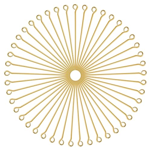 TOAOB 70mm Ösenstifte Edelstahl 100 Stück Open Eye Pins Golden für Ohrring Anhänger Perlen Schmuck DIY Handwerk Machen TOAOB 70mm Ösenstifte Edelstahl 100 Stück Open Eye Pins Golden für Ohrring Anhänger Perlen Schmuck DIY Handwerk Machen von TOAOB THE ONE AND ONLY BABY