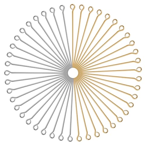 TOAOB 70mm Ösenstifte Edelstahl 200 Stück Open Eye Pins Silber und Gold für Ohrring Anhänger Perlen Schmuck DIY Handwerk Machen TOAOB 70mm Ösenstifte Edelstahl 200 Stück Open Eye Pins Silber und Gold für Ohrring Anhänger Perlen Schmuck DIY Handwerk Machen von TOAOB THE ONE AND ONLY BABY