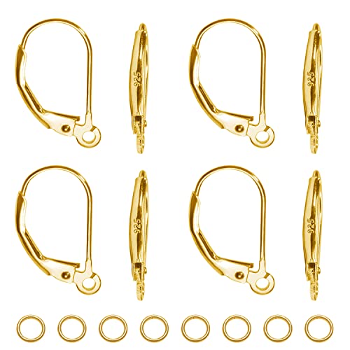 TOAOB 8 Stück 925 Sterling Silber Ohrring Haken mit Hebelverschluss Französische Ohrhaken mit offener Schlaufe 16x9mm Gold mit 10 Stück 5mm Jump Ringe für DIY Ohrringe Schmuckherstellung TOAOB 8 Stück 925 Sterling Silber Ohrring Haken mit Hebelverschluss Französische Ohrhaken mit offener Schlaufe 16x9mm Gold mit 10 Stück 5mm Jump Ringe für DIY Ohrringe Schmuckherstellung von TOAOB THE ONE AND ONLY BABY