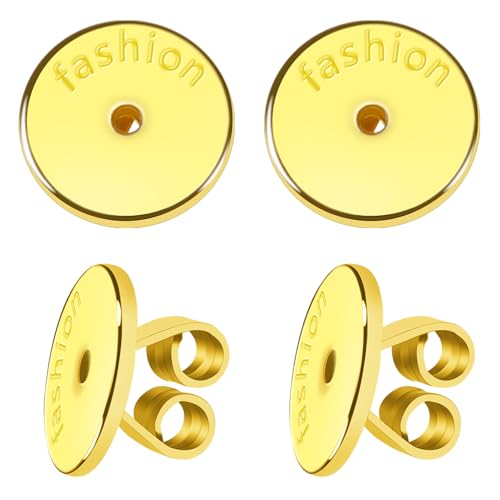 TOAOB 8 Stück Gold Ohrring Verschlüsse Messing Schmetterling Verschluss Ohrringe Rücken Stopper Ohrstopper Ohrringheber 8mm Earring Backs für Ohrstecker Schmuckherstellung von TOAOB THE ONE AND ONLY BABY