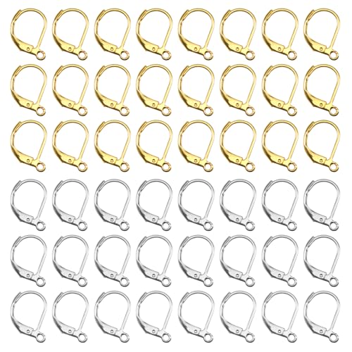 TOAOB 80 Stück Edelstahl Hebel Zurück Ohrhaken 15 x 10mm für Schmuckherstellung von TOAOB THE ONE AND ONLY BABY
