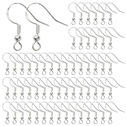 TOAOB 925 Silber 50 Stück 18 mm Ohrhänger Ohrhänger Ohrhaken Ohrring Haken Hypoallergene Ohrhaken Ohrringe Zubehör mit Perlen und Spule für DIY Ohrhänger Schmuckherstellun TOAOB 925 Silber 50 Stück 18 mm Ohrhänger Ohrhänger Ohrhaken Ohrring Haken Hypoallergene Ohrhaken Ohrringe Zubehör mit Perlen und Spule für DIY Ohrhänger Schmuckherstellun von TOAOB THE ONE AND ONLY BABY