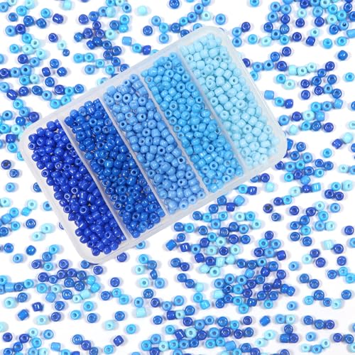 TOAOB Blau Serie 3mm Glasperlen zum Auffädeln 1500 Stücke Glas Rocailles Perlen Kleine Glasperlen Set 50 Gramm Seed Beads für DIY Armband Halsketten Basteln Schmuckherstellung TOAOB Blau Serie 3mm Glasperlen zum Auffädeln 1500 Stücke Glas Rocailles Perlen Kleine Glasperlen Set 50 Gramm Seed Beads für DIY Armband Halsketten Basteln Schmuckherstellung von TOAOB THE ONE AND ONLY BABY