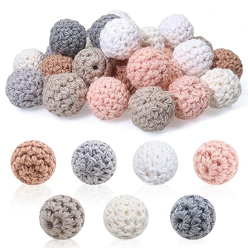 TOAOB Gehäkelt Holzperlen 16mm 30 Stück Crocheted Wooden Beads Holzperlen mit Loch Auffädeln Natur für DIY Schmuck zubehör Decor TOAOB Gehäkelt Holzperlen 16mm 30 Stück Crocheted Wooden Beads Holzperlen mit Loch Auffädeln Natur für DIY Schmuck zubehör Decor von TOAOB THE ONE AND ONLY BABY